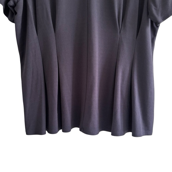 The Limited Peplum Top Size 1X Navy Swing Hem Zip Up Pullover Office Workwear - Picture 11 of 15